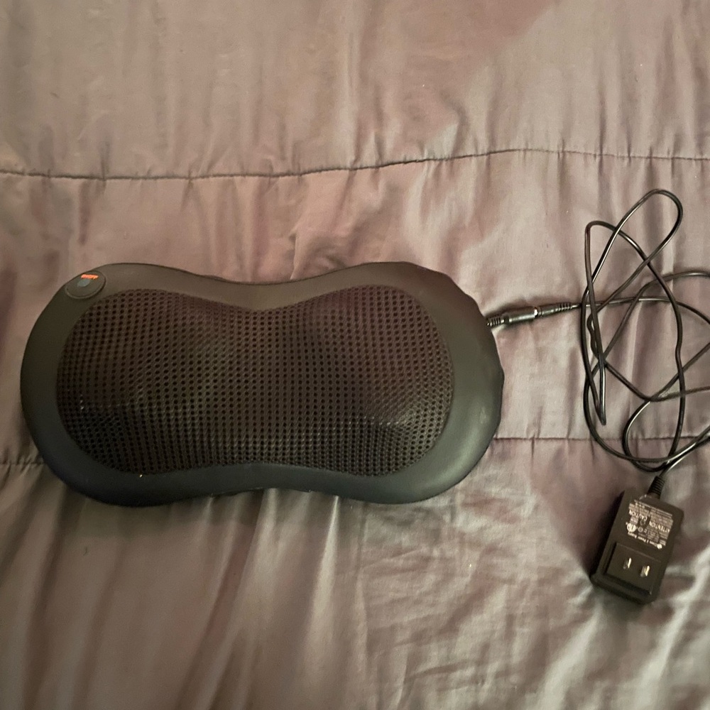 Black Heating Neck and Back Massager with Power Adapter